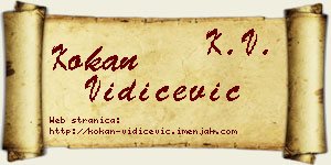 Kokan Vidičević vizit kartica